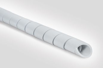 Gaine de câble spiralée RS PRO, Ø 25mm → 27mm Blanc, Ø int 25mm
